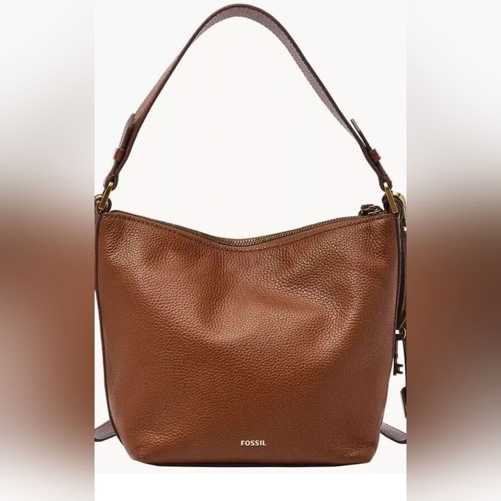 Fossil Julianna Hobo Shoulder Bag Brown Leather